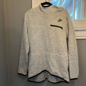 Nike Gray Funnel Neck Hoodie - Large